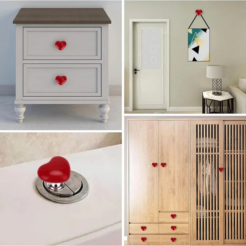 Colorful Heart-Shaped Toilet Presser