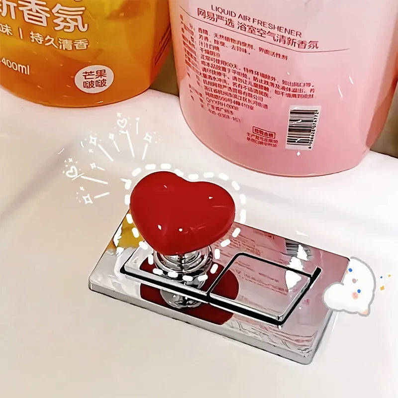 Colorful Heart-Shaped Toilet Presser