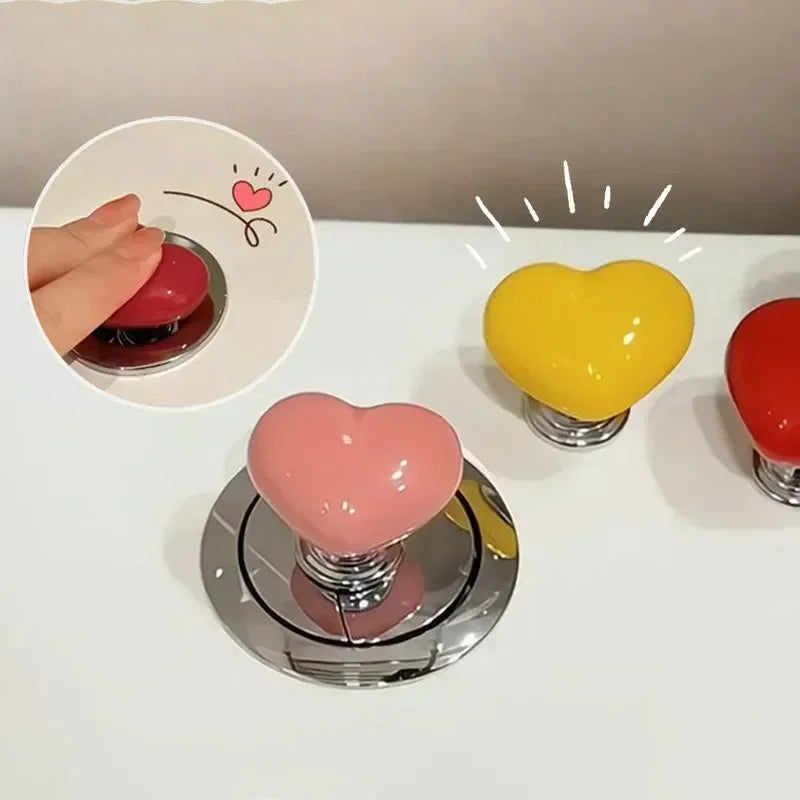 Colorful Heart-Shaped Toilet Presser