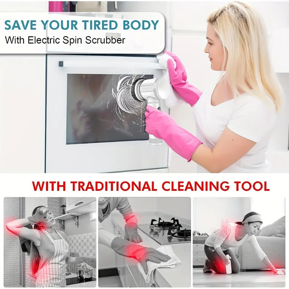 Wireless Rechargeable Electric Spin Scrubber